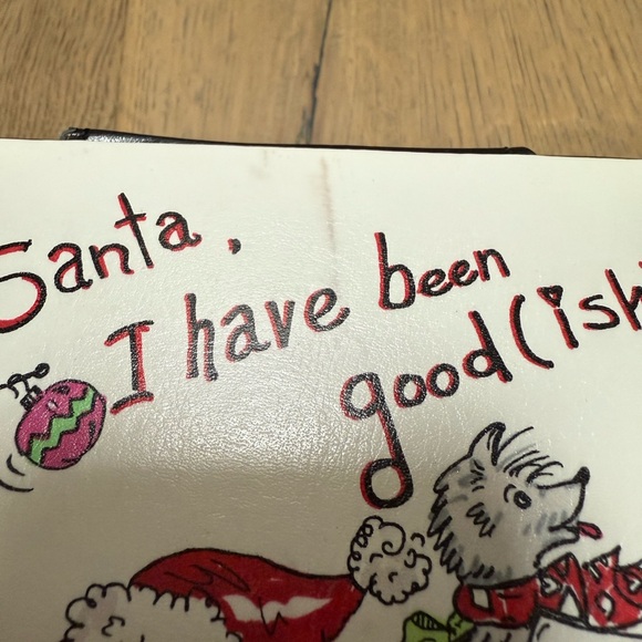 Vintage Brighton Christmas jewelry case with ‘Dear Santa, I’ve been good(ish)’ - Picture 11 of 11